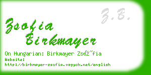 zsofia birkmayer business card